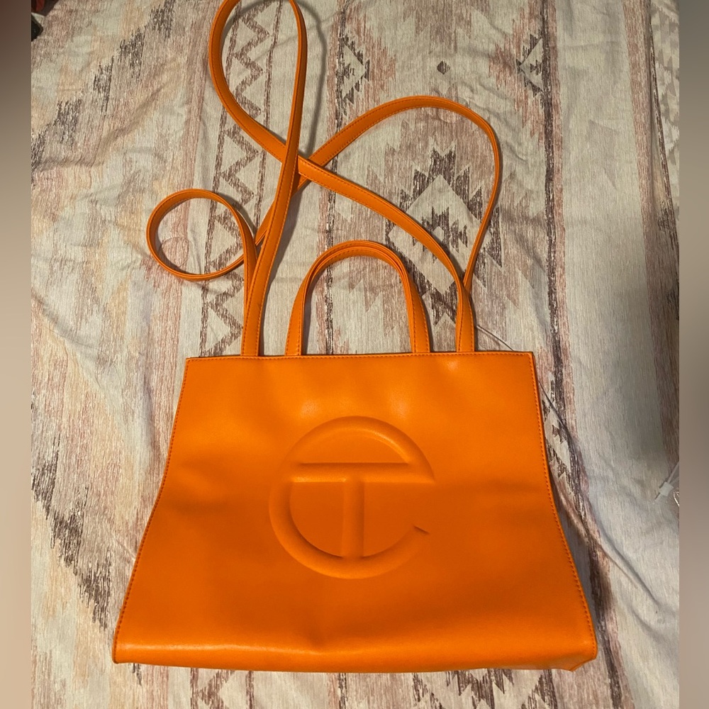 Telfar Medium Shopping Bag in Orange